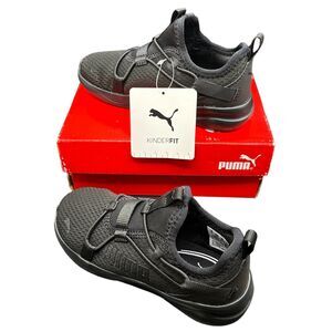Puma SoftRide Rift Kinderfit Slip-On Kids Running Shoes Black Size 10C NWT